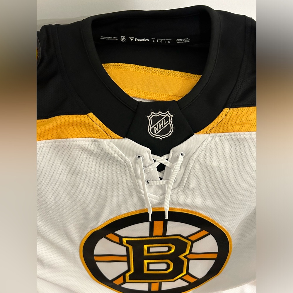 Fanatics Authentic Boston Bruins Breakaway NHL Hockey White Jersey Men’s Sz: L - Picture 3 of 6